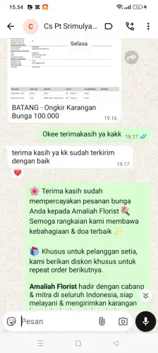 Testimonial Papan Bunga bojongmanggu