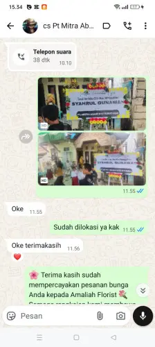 Testimonial Papan Bunga bojongmanggu