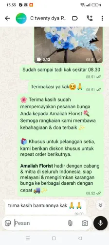 Testimonial Standing Flower bojongmanggu